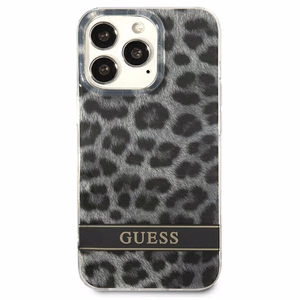 Guess GUHCP13LHSLEOK iPhone 13 Pro / 13 6.1" harmaa/harmaa kovakotelo Leopardi