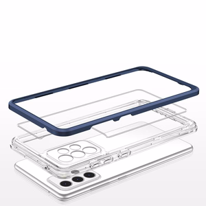 Kirkas 3in1 Asia Samsung Galaxy A73 kehys kansi geeli sininen