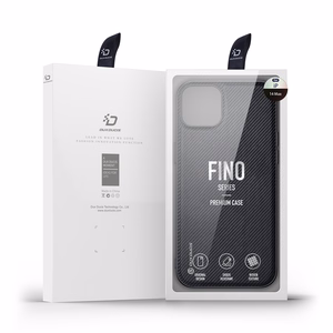 Dux Ducis Fino kotelo kansi nylon päällystetty iPhone 14 Plus musta