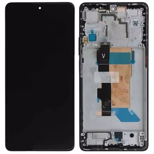 LCD screen Xiaomi Poco F5 5G with touch screen with frame Black original (service pack)