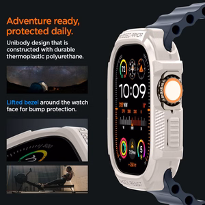 Spigen Rugged Armor kotelo Apple Watch Ultra 1 / 2 (49mm) - beige