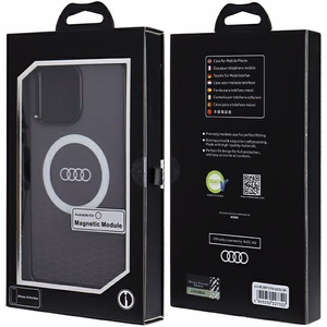 Audi IML Big Logo MagSafe Suojakuori iPhone 15 Pro Max:lle - musta