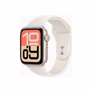 Apple (Apple Watch SE 3 GPS 44mm Starlight Aluminium Case with Starlight Sport Band - M/L)