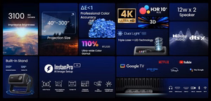 Projektori DANGBEI MP1 Max, DLP Laser+LED, 3100Lm, 4K