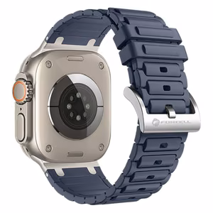 Ranneke Apple Watch:lle Forcell F-Design FA06 silikoni rei'illä 42 / 44 / 45 / 49 mm sininen