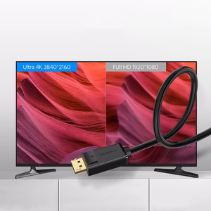 Ugreen DP102 10213 DisplayPort 1.2 4K / DisplayPort 1.2 4K -kaapeli 5m - musta
