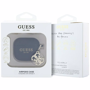 Guess 4G Charm Suojakuori AirPods 4 - Musta