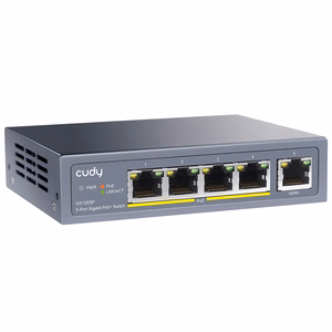 Cudy GS1005P network switch Unmanaged Gigabit Ethernet (10/100/1000) Power over Ethernet (PoE) Grey