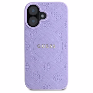 Guess Saffiano Peony Classic Logo MagSafe Suojakuori GUHMP16SPSAPSMEU iPhone 16:lle - Violetti