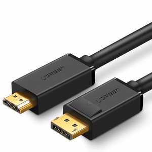 Ugreen yksisuuntainen DisplayPort - HDMI -kaapeli 4K 30Hz 32 AWG 1,5m musta (DP101 10239)
