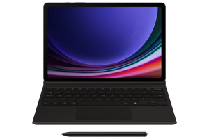 DX725UB -kirjakotelo ja näppäimistö Samsung Galaxy Tab S9/S9 FE/S10 FE/S10 Lite, musta
