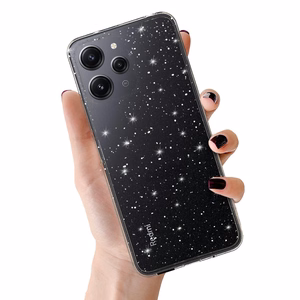 Crystal Glitter Suojakuori Xiaomi Redmi 12:lle - hopeinen