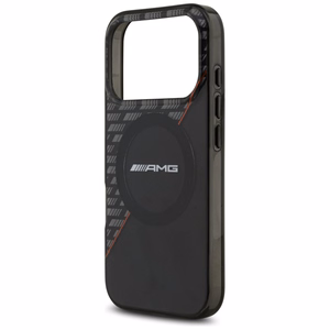 Mercedes AMG IML Double Layer Rhombs -suojakuori laitteelle iPhone 18 Pro / 17 Pro, MagSafe-yhteensopiva – musta ja punainen