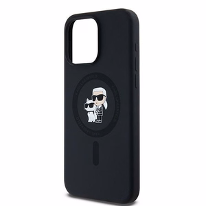 KARL LAGERFELD Suojakuori IPHONE 15 Pro Max yhteensopiva MagSafe KLHMP15XSCMKCRHK (Silicone KC Body Ring) musta