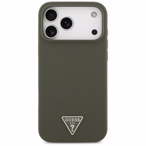 Guess silikoninen Triangle Logo MagSafe -suojakuori iPhone 17 Pro Maxille - vihreä