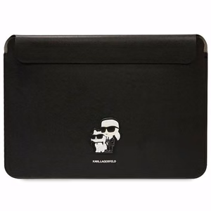 Karl Lagerfeld laukku 14 tuuman kannettavalle KLCS14SAKCPMK musta Saffiano Karl and Choupette