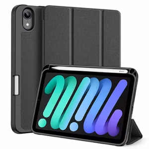 Dux Ducis DOMO -taittosuojakuori kynälokerolla iPad mini 7/6 musta