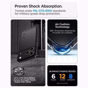 Spigen Tough Armor suojakuori mallille iPhone 18 Pro Max / 17 Pro Max – väri: musta