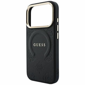 Kotelo mallille IPHONE 18 Pro/17 Pro MagSafe-yhteensopiva (Saffiano Peony Ring) (väri: musta)