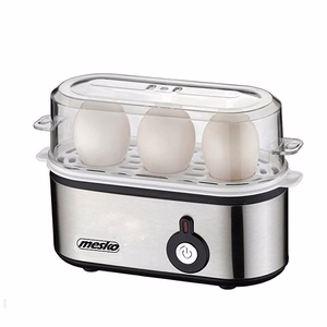 Mesko MS 4485 – munankeitin, 3 munaa, 210 W, musta/hopea