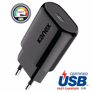 Kanex GoPower 18 W USB-C wall charger, black
