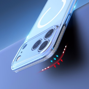 DUX DUCIS CLIN MAG Suojakuori MagSafe-yhteensopiva iPhone 17 Pro:lle (avoin rengas) - Läpinäkyvä
