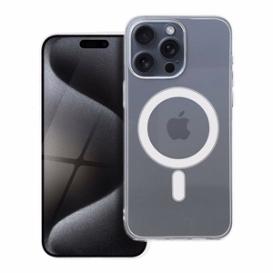 Case for iPhone 15 PRO MAX Clear Case 2 mm Mag Cover compatible with MagSafe (camera protection) transparent