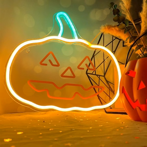 Neon PLEXI LED HAPPY PUMPKIN oranssi vihreä FPNE10 Forever Light