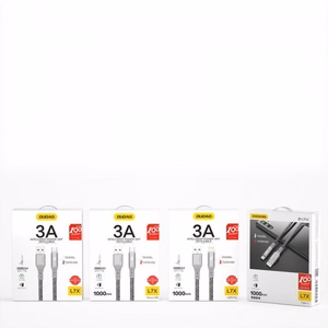 USB-kaapeli Dudao L7xL harmaa Lightning 100cm LED-ilmaisimella (jopa 3A)