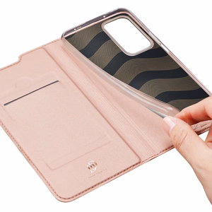 Dux Ducis Skin Pro Holster Cover Flip Cover Xiaomi Poco F4 5G vaaleanpunainen
