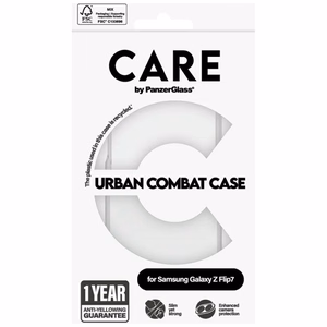 CARE by PanzerGlass Flagship Urban Combat suojakuori Samsung Galaxy Z Flip 7 - läpinäkyvä