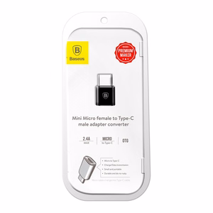 Adapter Baseus MicroUSB to Type-C OTG black CAMOTG-01