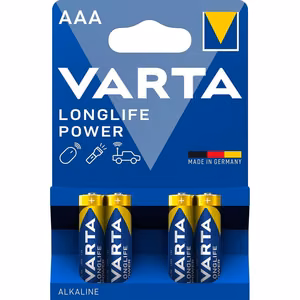 VARTA alkaliparisto R3 (AAA) Longlife Power 4 kpl