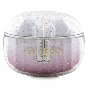 Guess Glitter Gradient TWS Bluetooth-kuulokkeet + telakka-asema - vaaleanpunainen