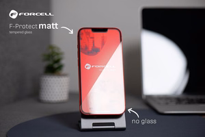 Karkaistu lasi iPhone 15 PLUS:lle Forcell Matt Glass musta