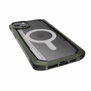 Raptic X-Doria Secure Case iPhone 14 Pro MagSafe panssaroitu suojus vihreä