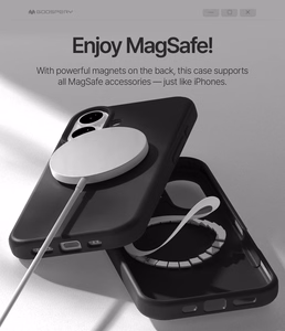 Mercury Pure MagSafe Silicon Suojakuori Apple iPhone 17 musta
