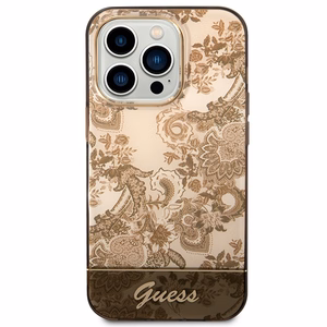 Guess GUHCP14LHGPLHC iPhone 14 Pro 6.1" okra kovakotelo Porcelain kokoelma