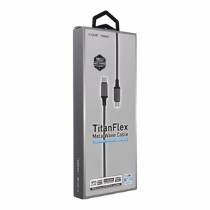 X-ONE TitanFlex -datakaapeli – C–C-tyyppinen – 5A, enintään 240W, 1,2 m, musta