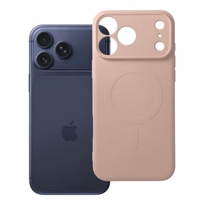 Silikoninen Mag Cover-suojakuori mallille iPhone 17 Pro Max / 18 Pro Max, MagSafe-yhteensopiva kameransuojauksella – vaaleanpunainen