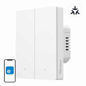 SONOFF M5-2C-80W Wi-Fi Matter älykäs seinäkytkin (2-kanavainen, kehykseen)