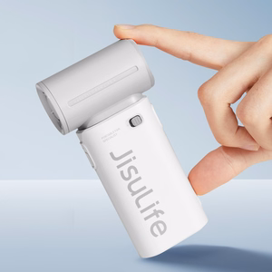 Jisulife Life9 3600 mAh kannettava USB-käsituuletin ja minipuhallin, harmaa