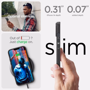 Spigen Liquid Air kotelo iPhone 14 Plus - mattamusta