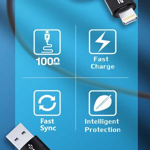 Wozinsky WNBAA 4in1 kaapeli 2x USB-C 1x USB-A 1x Lightning 60W 1 m - musta
