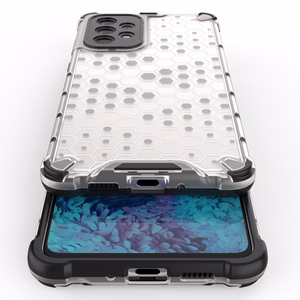 Honeycomb tapauksessa panssaroitu kansi geelirunko Samsung Galaxy A73 musta