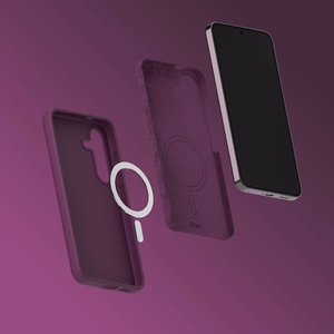 Etteri Silicone Mag -suojakuori Samsung Galaxy A57 5G -malleille, tumma kirsikanpunainen