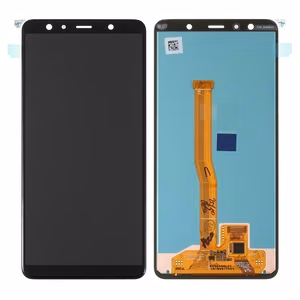 LCD-näyttö Samsung A750 A7 2018 kosketusnäytöllä musta OLED