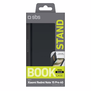 Wallet smooth for Xiaomi Redmi Note 15 Pro 4G, black