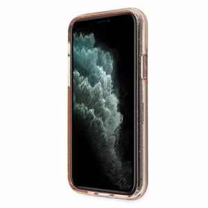 Guess GUHCN65PCGLPI iPhone 11 Pro Max vaaleanpunainen/vaaleanpunainen kova kotelo Glitter