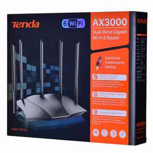 Tenda TX12 PRO langaton reititin Fast Ethernet kaksikaistainen (2.4 GHz / 5 GHz) musta